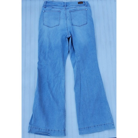 Judy Blue Wide Leg Fit Light Wash Braided Waistband Jean Size 13/31 Style #88332 - Picture 10 of 10